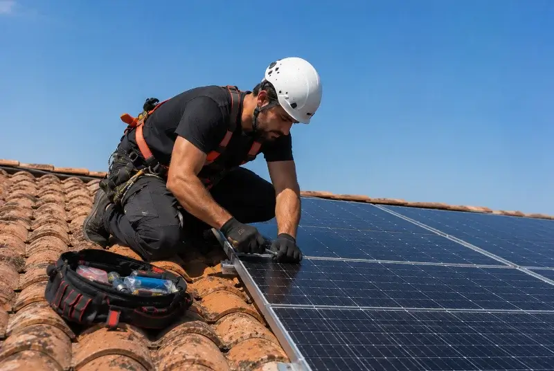 Maintenance et monitoring de panneaux solaires à Riboux